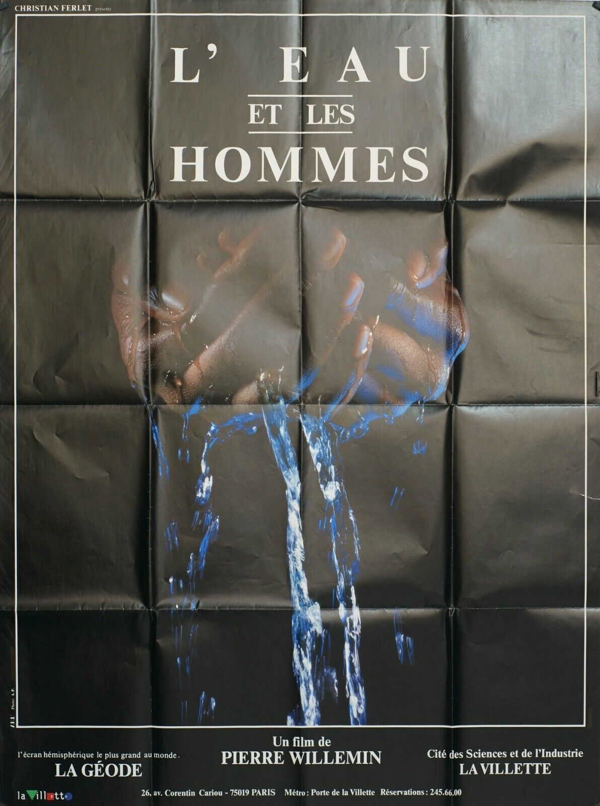 L’EAU ET LES HOMMES POSTER ORIGINAL 120x160 PIERRE WILLERMIN