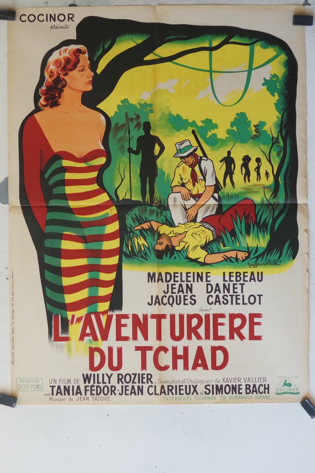 AVENTURIERE DU TCHAD (L’) movie poster ORIGINAL 60x80 Madeleine Lebeau 
