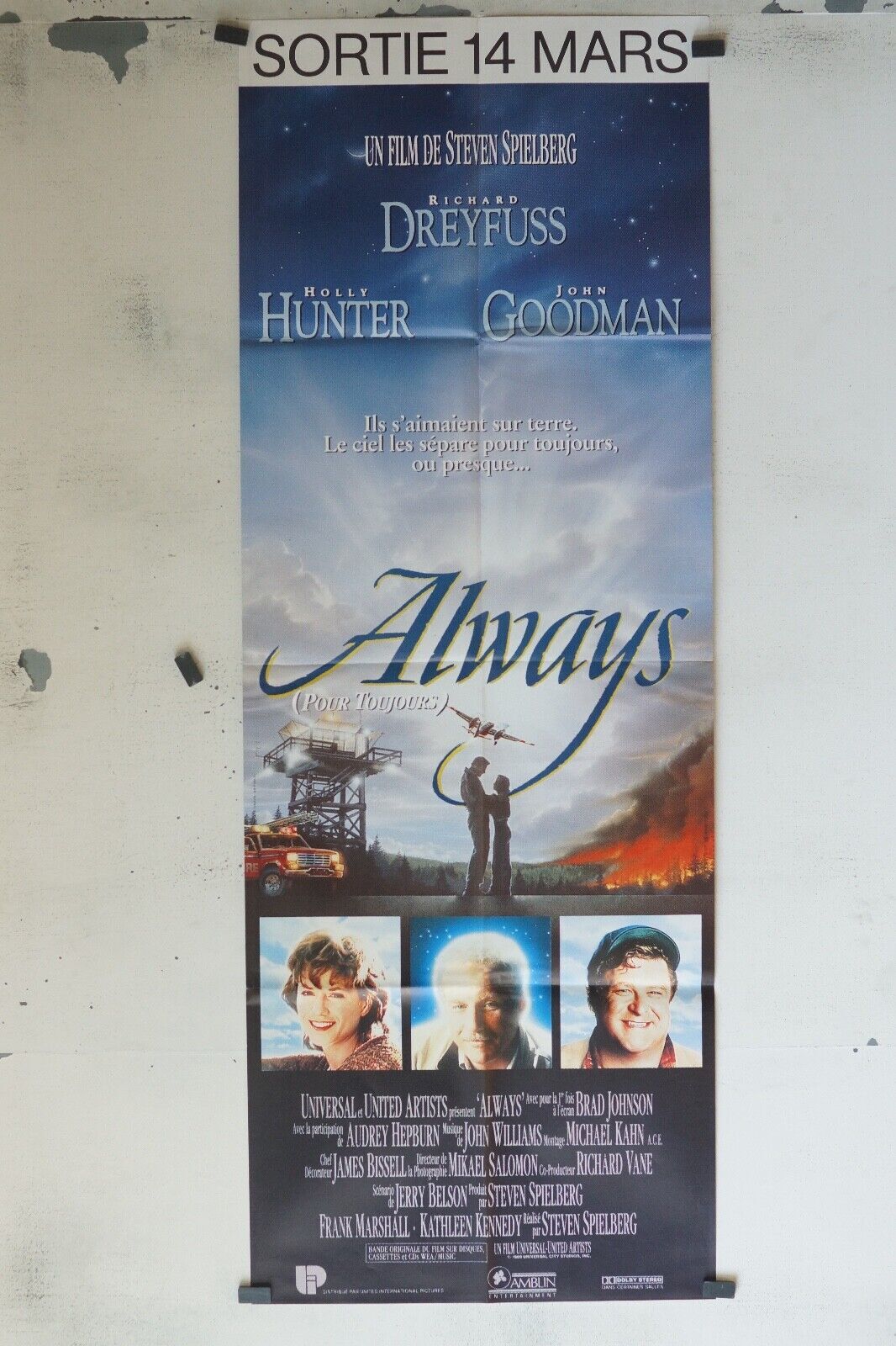 ALWAYS POSTER ORIGINAL 60x160 RICHARD DREYFUS