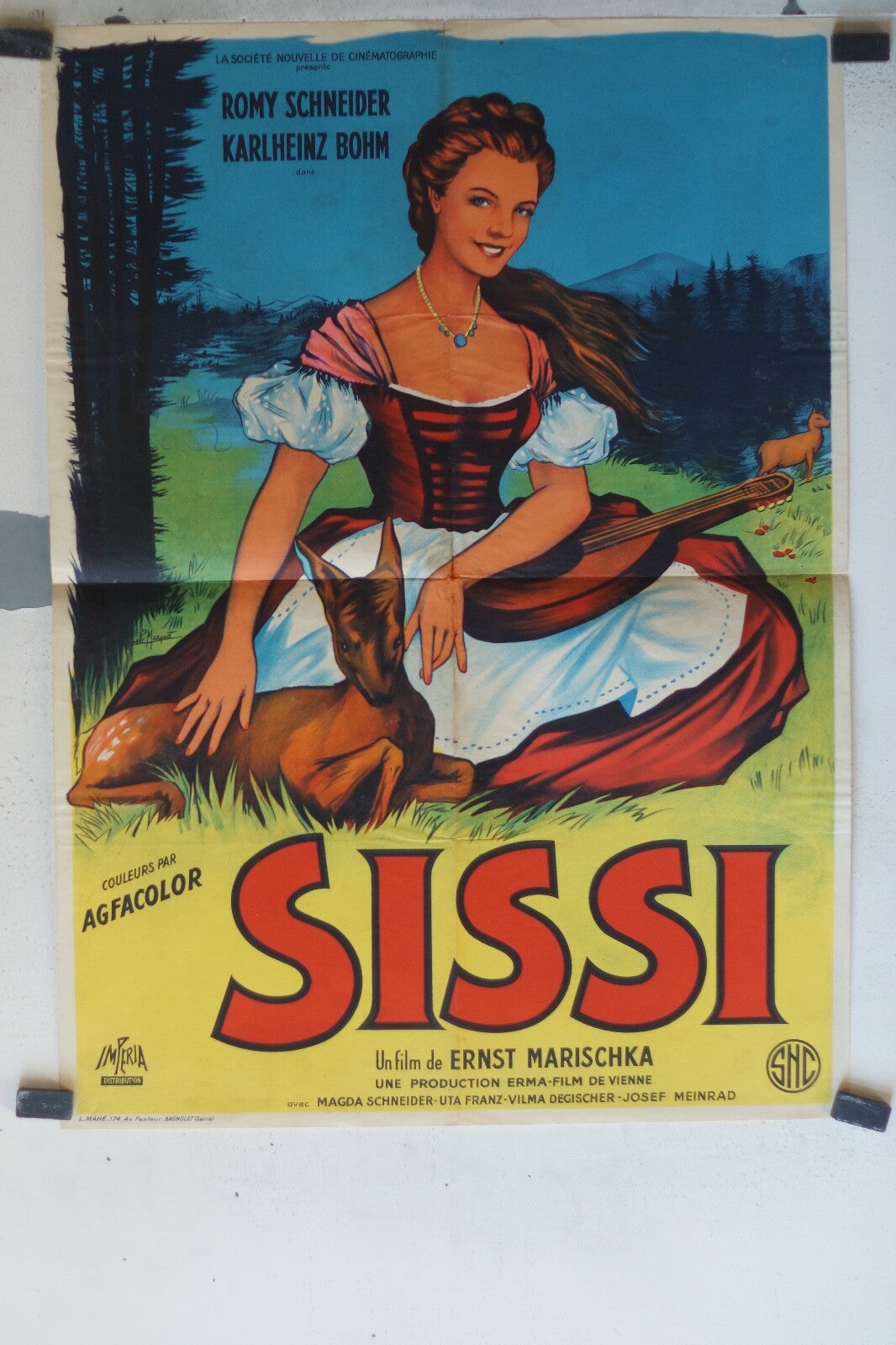SISSI POSTER ORIGINAL 60x80 Romy Schneider , Karlheinz bohm 