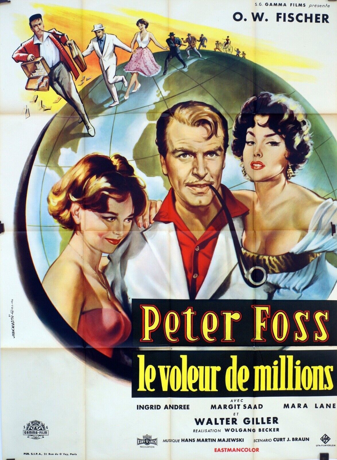 LE VOLEUR DE MILLIONS POSTER ORIGINAL120x160 INGRID ANDREE