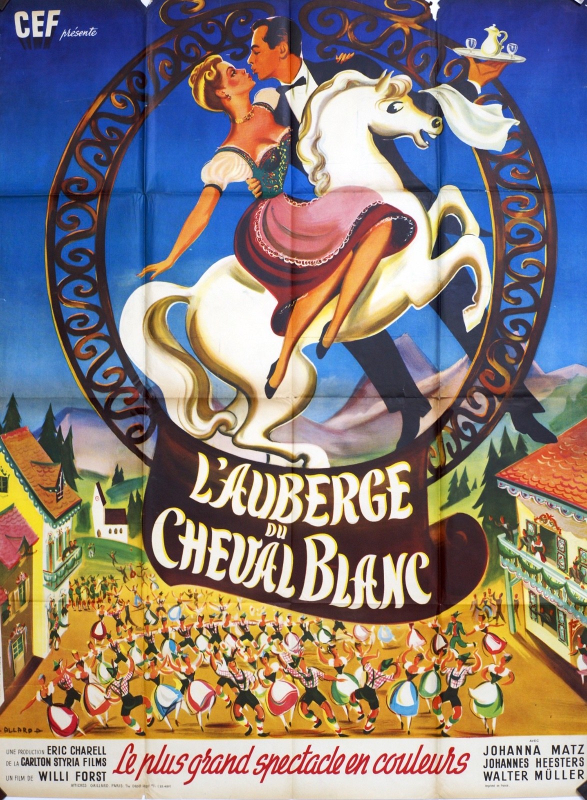 L’AUBERGE DU CHEVAL BLANC JOHANNA MATZ movie poster ORIGINAL 120x160