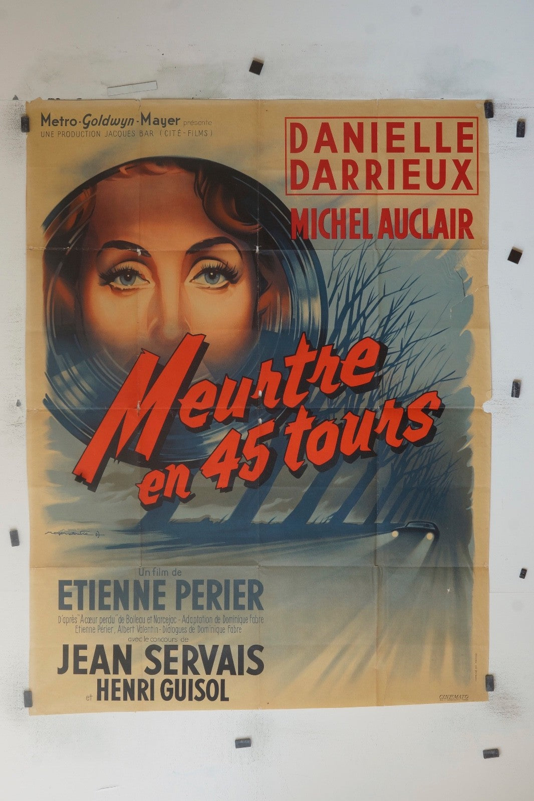 MEURTRES EN 45 TOURS  DANNIELLE DARIEUX MOVIE POSTER ORIGINAL 120x160