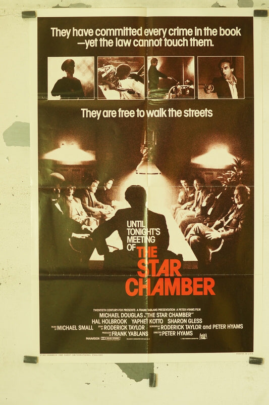 THE STAR CHAMBER MOVIE POSTER ORIGINAL VINTAGE (70X100) MICHAEL DOUGLAS