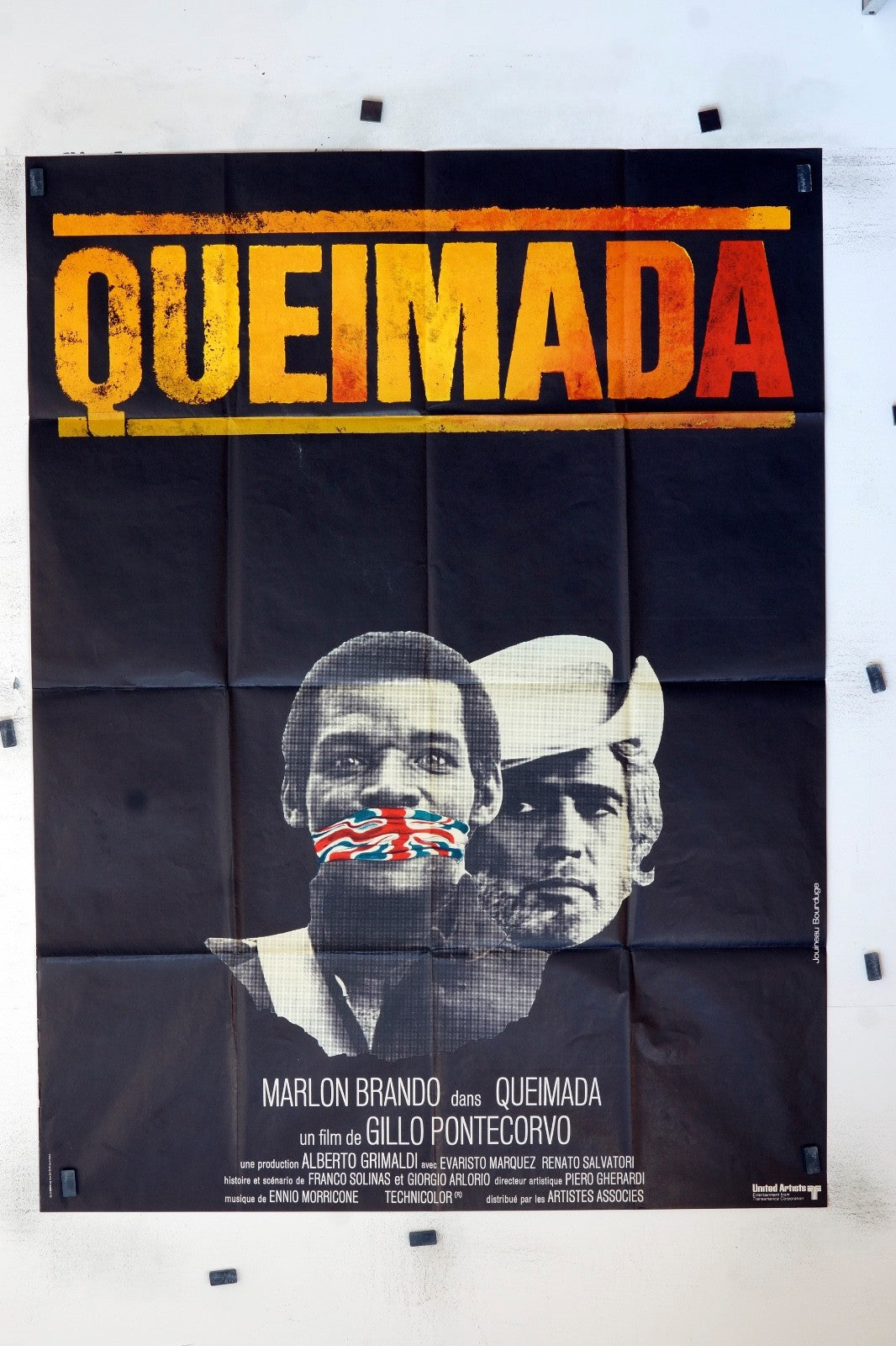 QUEIMADA MARLON BRANDO ORIGINAL MOVIE POSTER 120x160