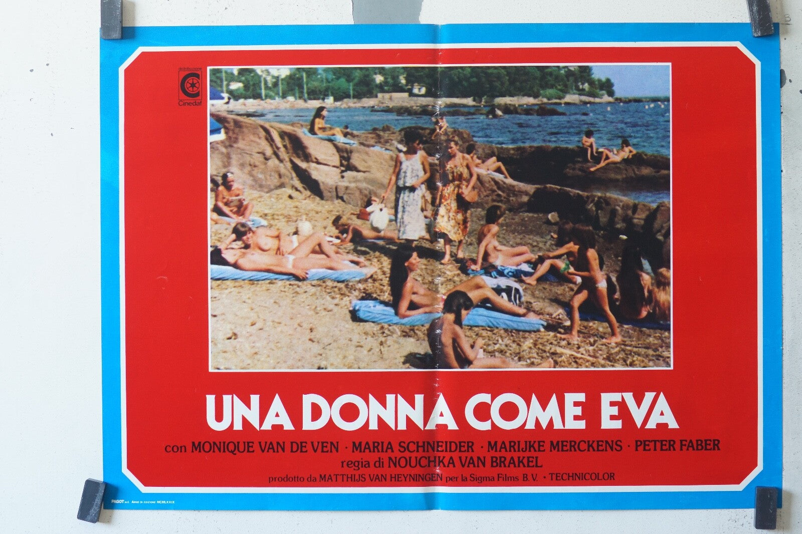 UNA DONNA COME EVA MOVIE POSTER ORIGINAL 64x46 Monique Van De Ven , Maria 