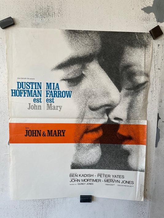 JOHN & MARY POSTER ORIGINAL (40X60) DUSTIN HOFFMAN – MIA FARROW