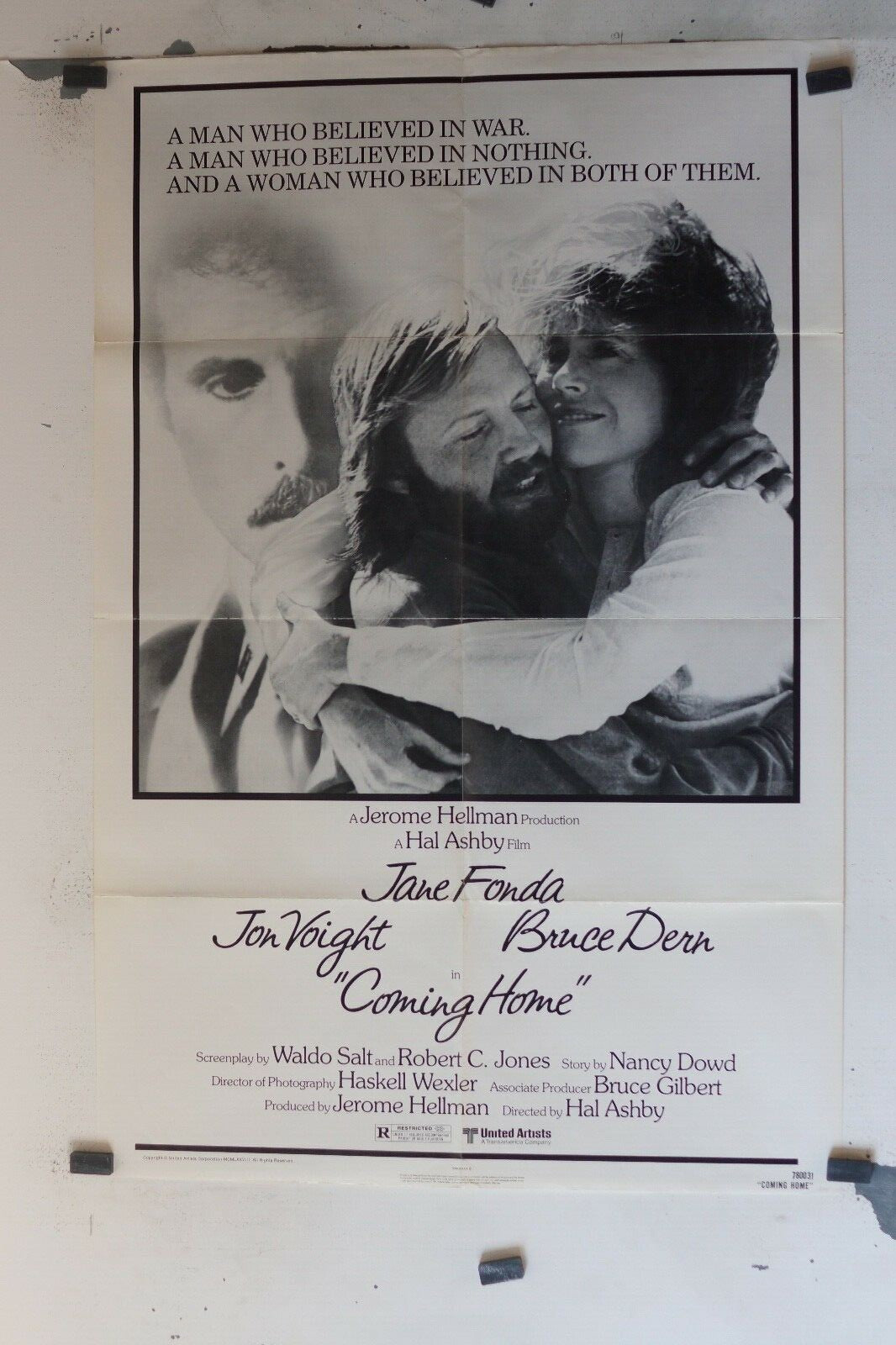 COMING HOME ORIGINAL poster (69x103), Hal Ashby, Jane Fonda 