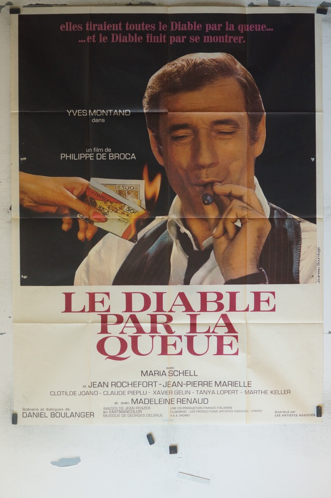 LE DIABLE PAR LA QUEUE MOVIE POSTER ORIGINAL 120x160 MARIA SCHELL