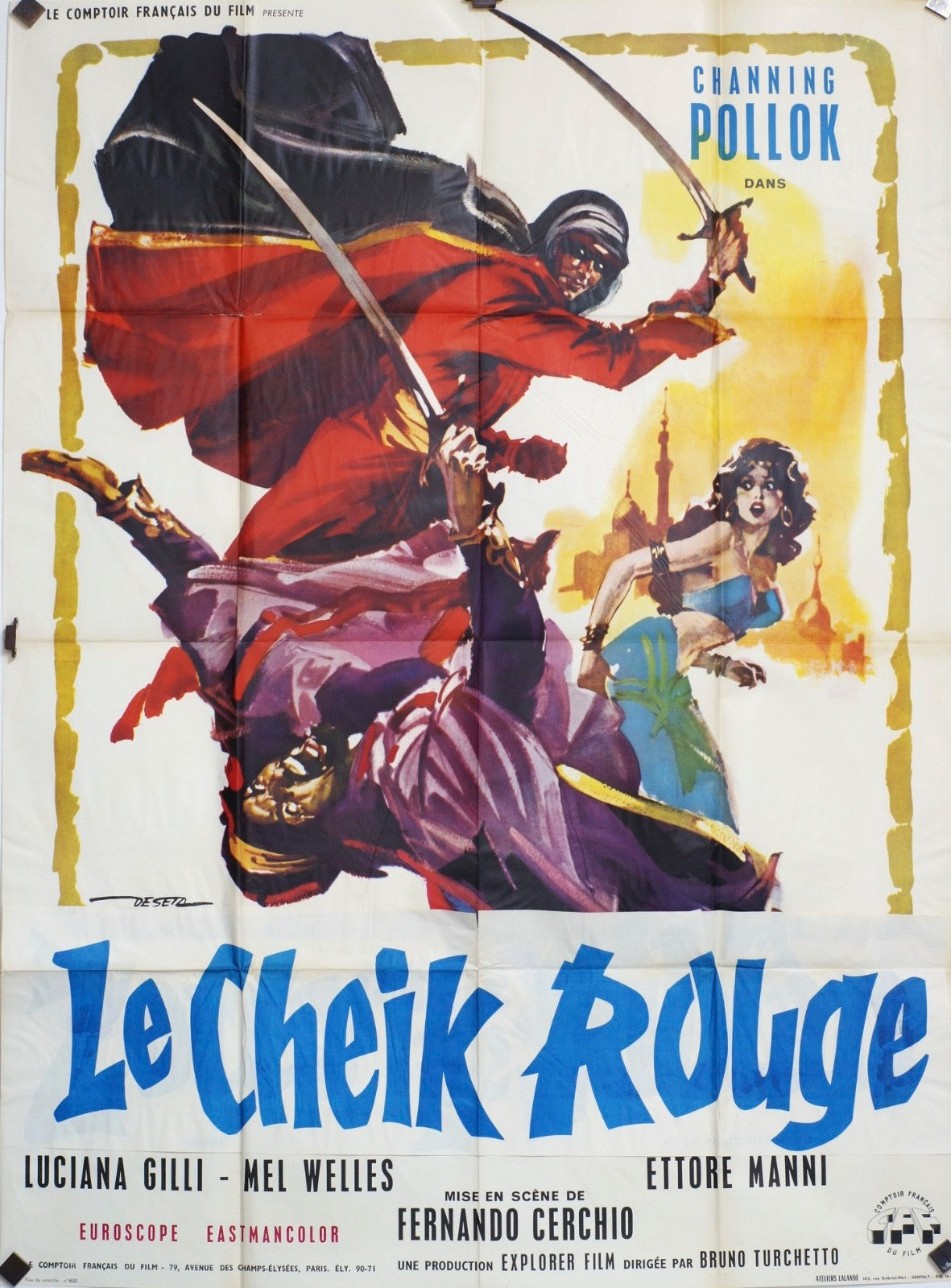 LE CHEIK ROUGE LUCIANA GILLI MOVIE POSTER ORIGINAL 120x160
