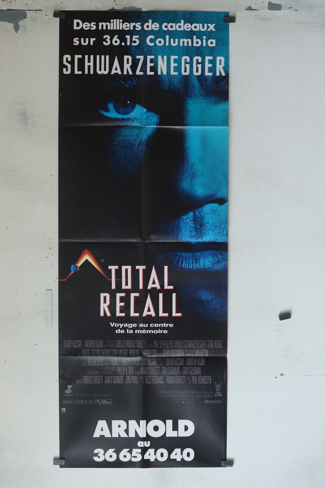 TOTAL RECALL MOVIE POSTER ORIGINAL 120x160 SCHWARZENEGGER