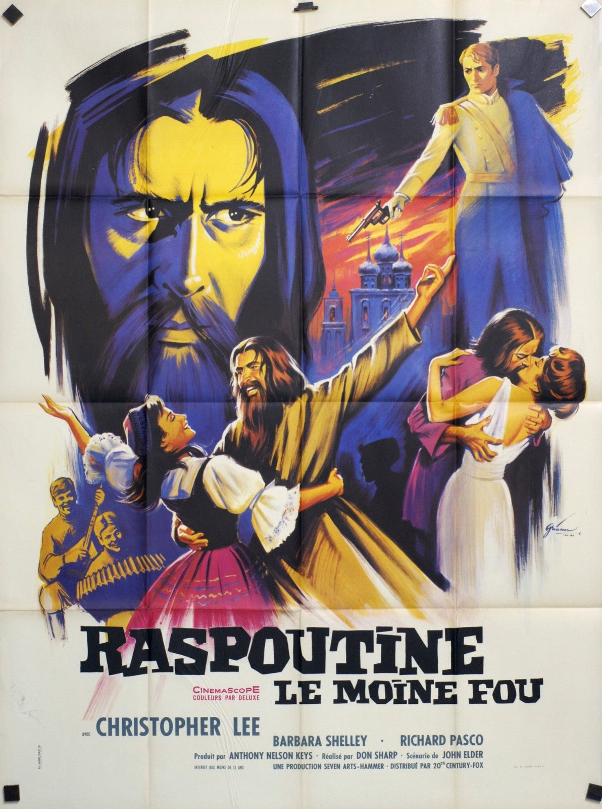 RASPOUTINE LE MOINE FOU CHRISTOPHER LEE MOVIE POSTER ORIGINAL (120x160)