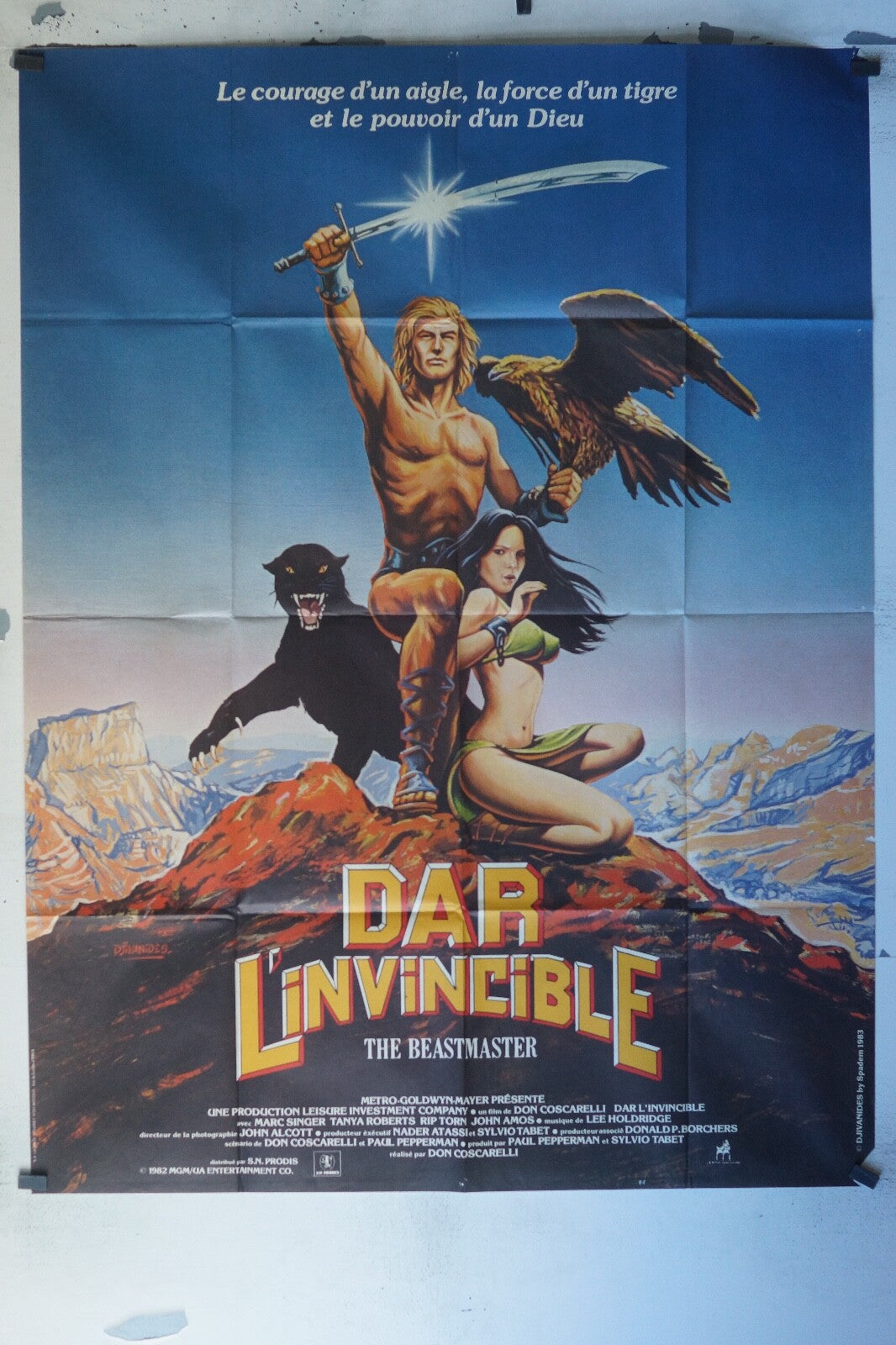DAR L’INVINCIBLE MOVIE POSTER ORIGINAL 120x160 MARC SINGER