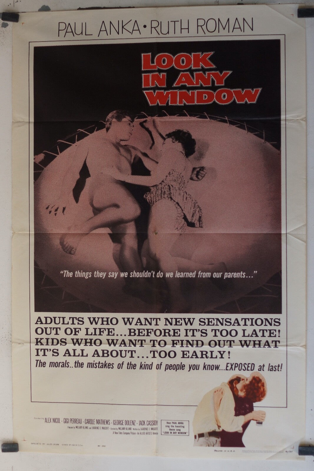 LOOK IN ANY WINDOW 70x100 ORIGINAL MOVIE POSTER ALEX NICOL, GIGI PERREAU