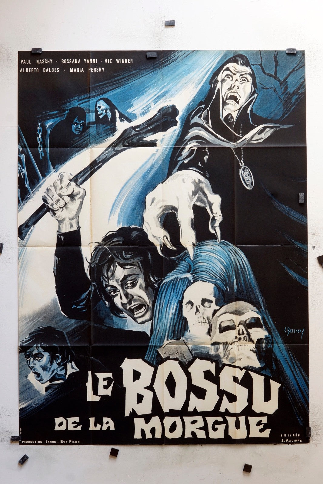 LE BOSSU DE LA MORGUE PAUL NASHY 120x160 ORIGINAL MOVIE POSTER