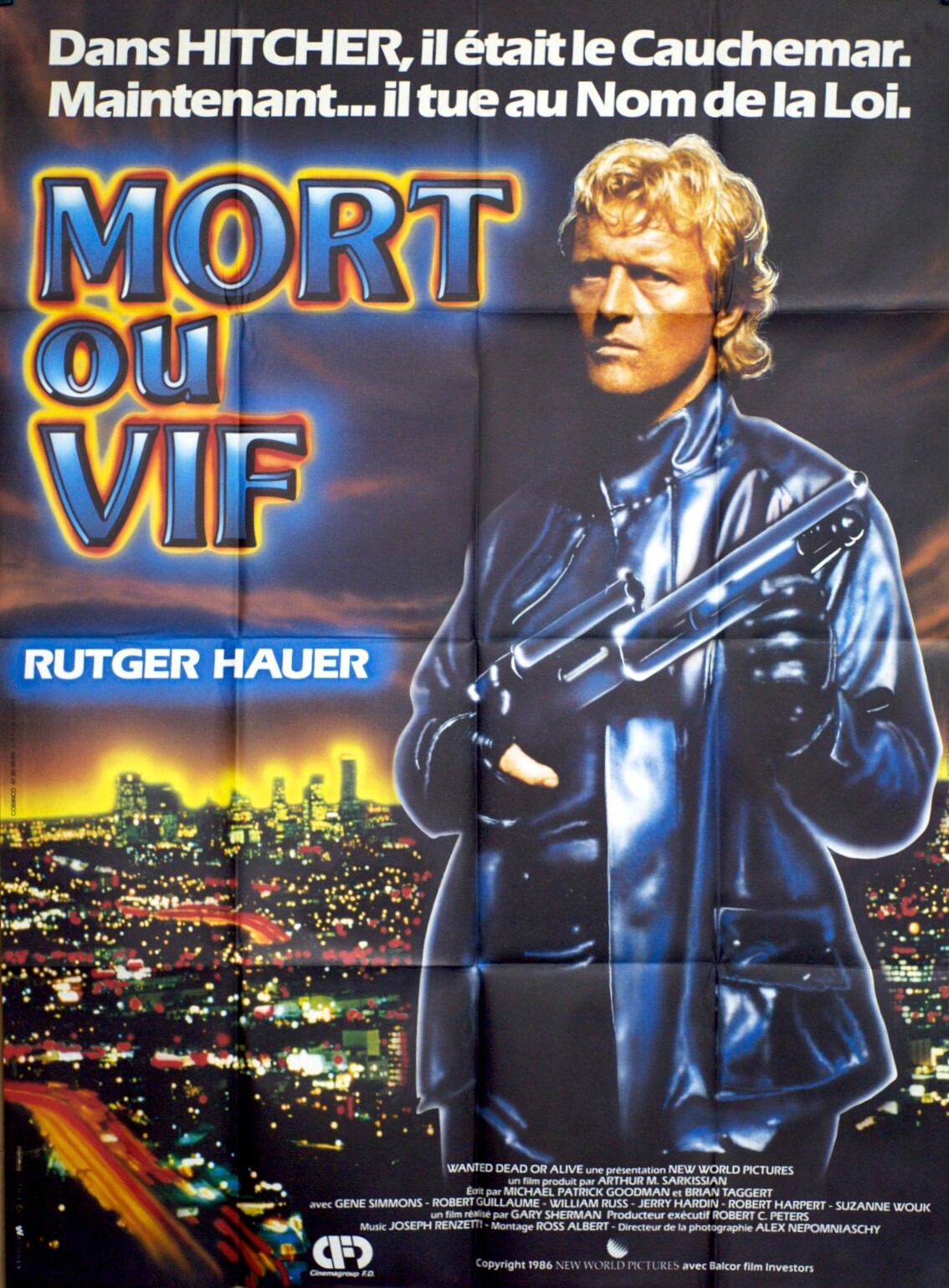 MORT OU VIF POSTER ORIGINAL 120x160 RUTGER HAUER