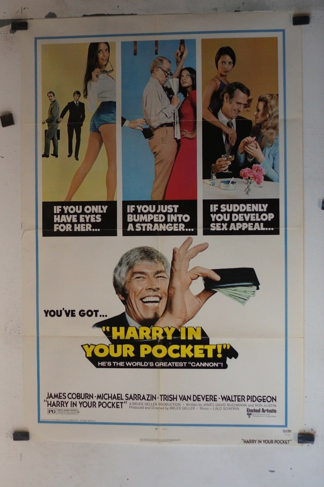  HARRY IN YOUR POCKET, MOVIE ORIGINAL POSTER, (69x103), JAMES COBURN