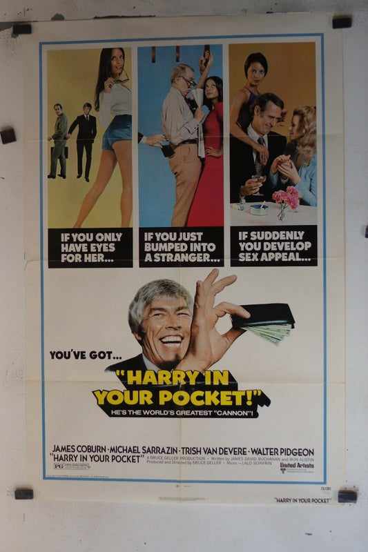  HARRY IN YOUR POCKET, MOVIE ORIGINAL POSTER, (69x103), JAMES COBURN