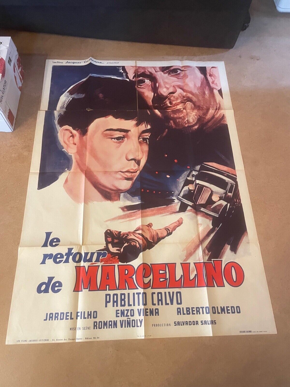 LE RETOUR DE MARCELLINO MOVIE POSTER ORIGINAL 120x160 PABLITO CALVO