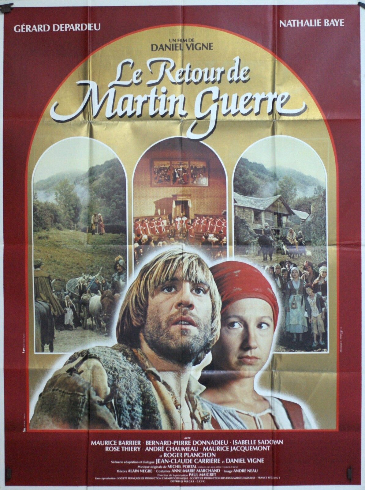 LE RETOUR DE MARTIN GUERRE POSTER ORIGINAL 120x160 GÉRARD DEPARDIEU