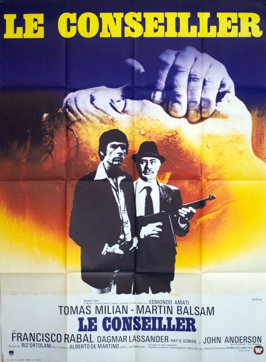 LE CONSEILLER TOMAS MILIAN MOVIE POSTER ORIGINAL 120x160