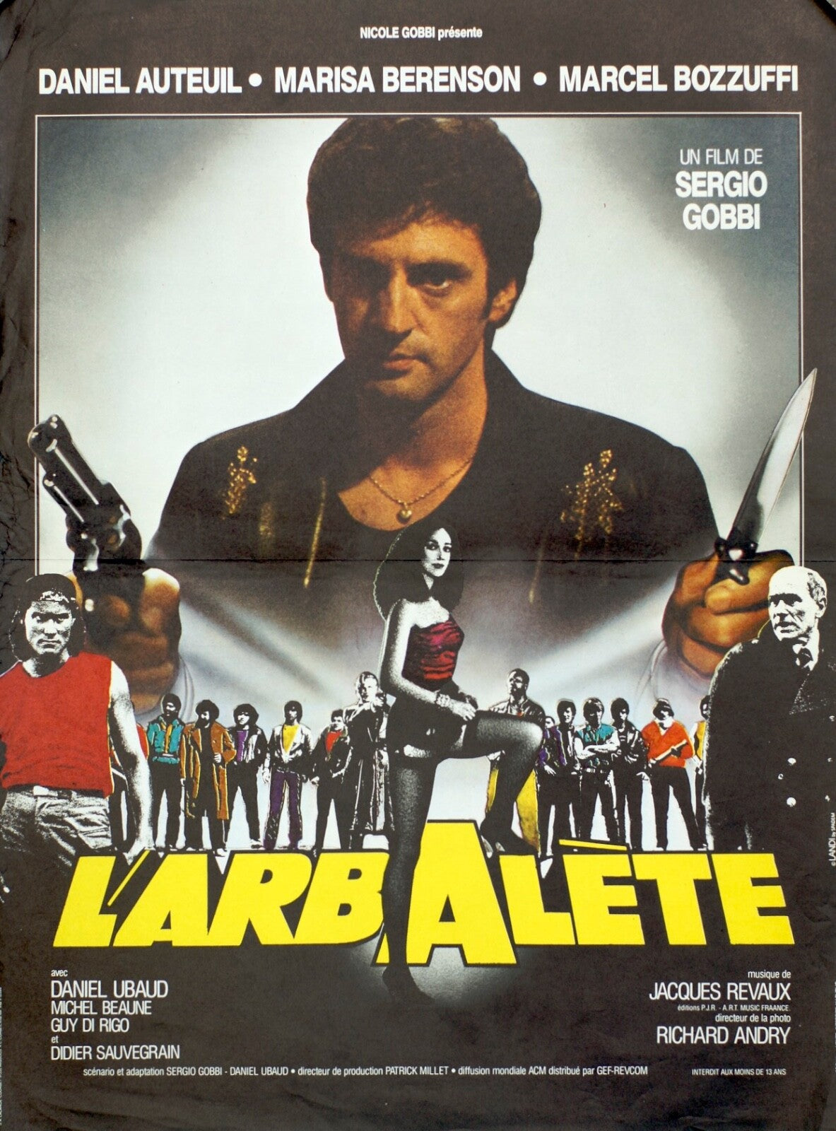 L'ARBALETE (French Version), MOVIE POSTER ORIGINAL, DANIEL AUTEUIL