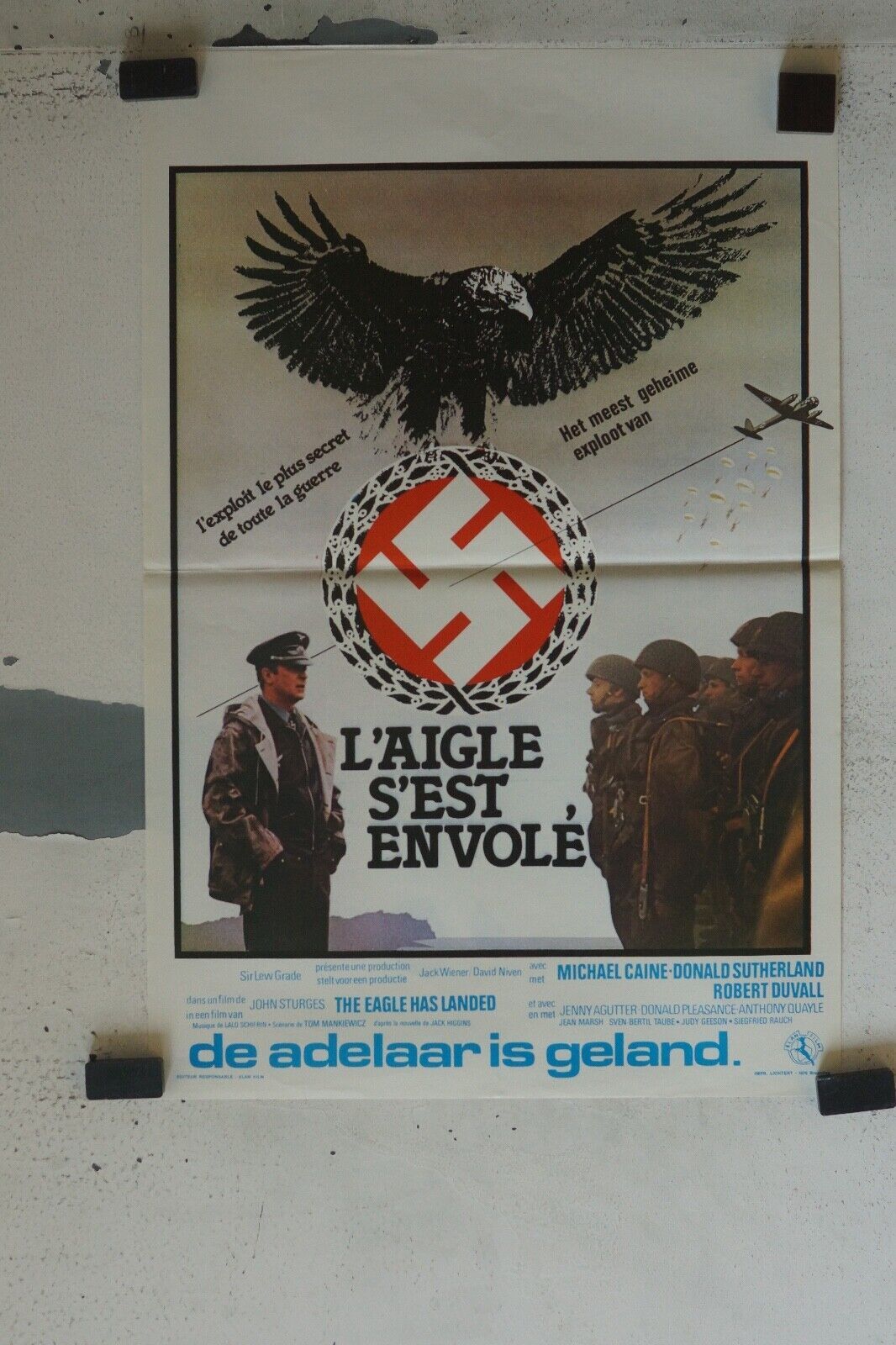 L’AIGLE S’EST ENVOLÉ MOVIE POSTER ORIGINAL (55X37) MICHAEL CAINE