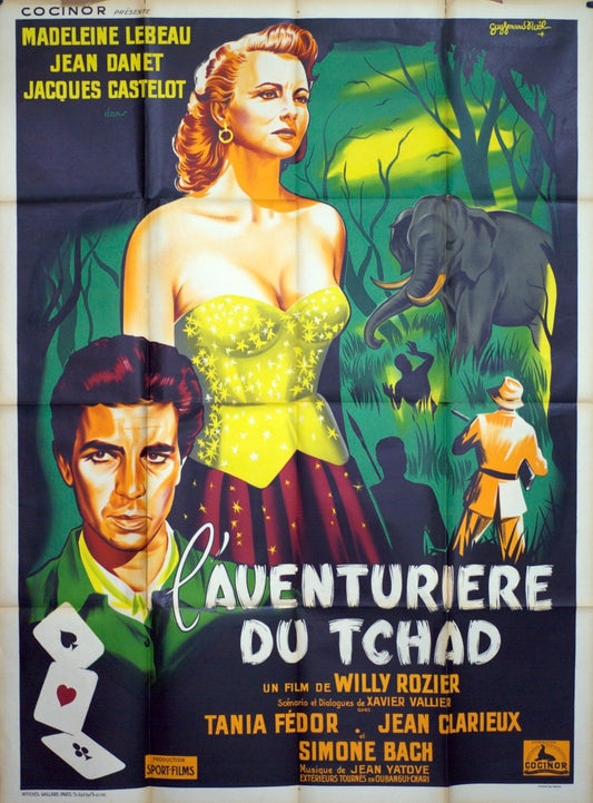 L’AVENTURIÈRE DU TCHAD MADELEINE LEBEAU movie poster ORIGINAL 120x160