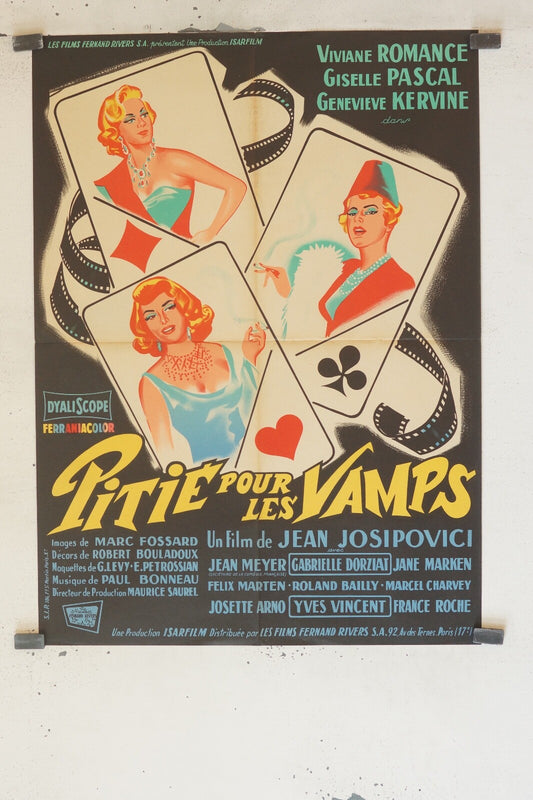 PITIÉ POUR LES VAMPS POSTER ORIGINAL (60X80) JEAN MEYER- GABRIELLE DORZIAT