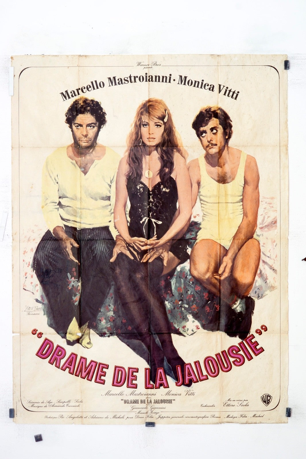 DRAME DE LA JALOUSIE MARCELLO MASTROIANNI MOVIE POSTER ORIGINAL (120x160)