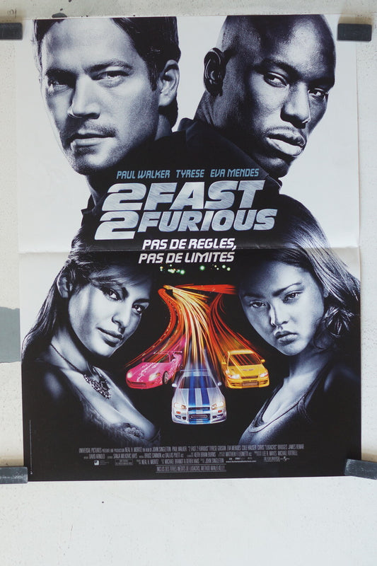 2 FAST 2 FURIOUSmovie poster ORIGINAL (53X40) Paul Walker , Tyrese Gibson