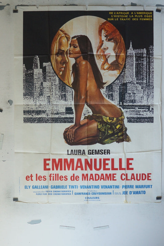 EMMANUELLE ET LES FILLES DE MADAME CLAUDE MOVIE POSTER ORIGINAL 120x160 LAURA