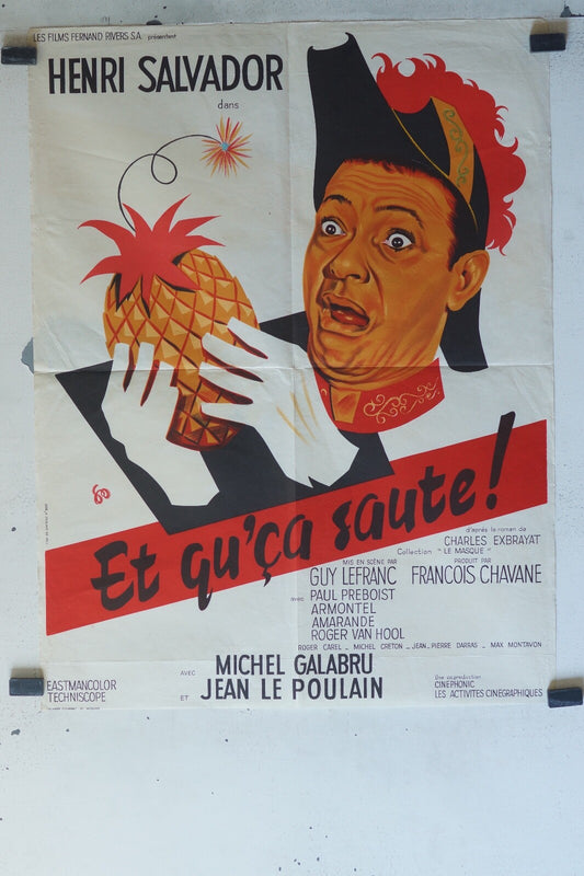 ET QU’çA SAUTE ! MOVIE POSTER 59x80 Jean le poulain , Henri Salvador