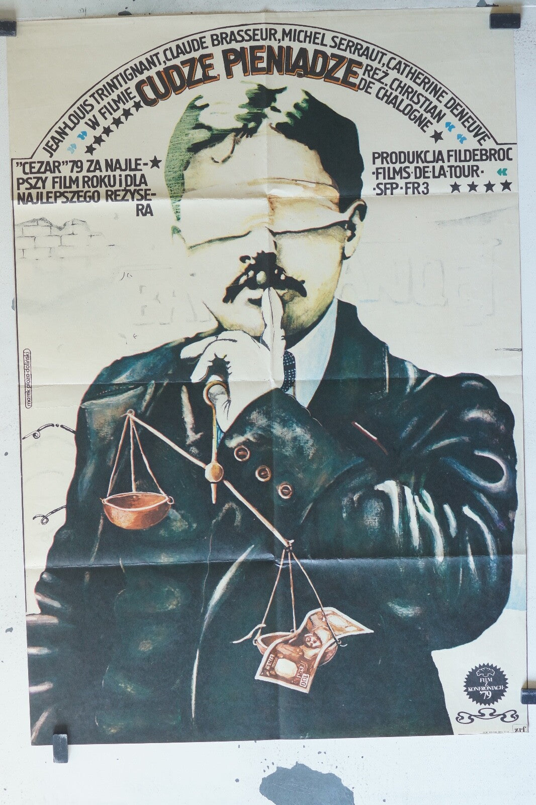 CUDZE PIENIADZE MOVIE POSTER ORIGINAL (67X86) Claude Brasseur , Michel Serraut