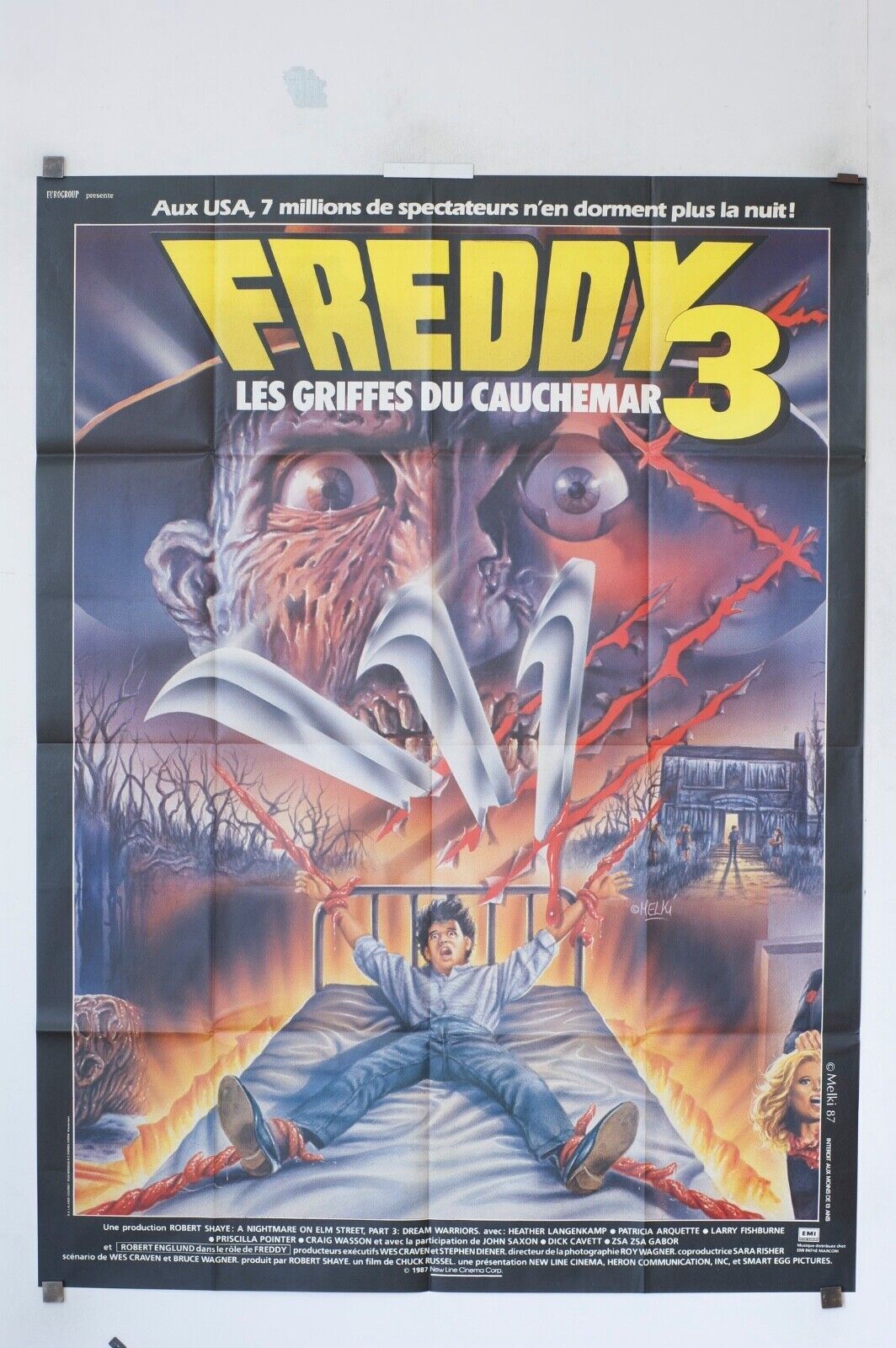 FREDDY 3 : LES GRIFFES DU CAUCHEMAR Original Movie Poster 120X160 PATRICIA
