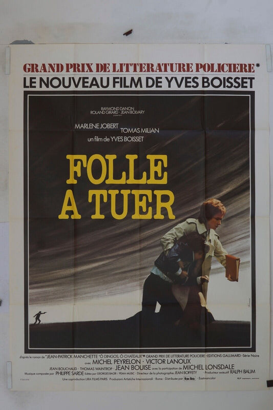 FOLLE A TUER MOVIE POSTER ORIGINAL 120x160 MICHEL PEYRELOU