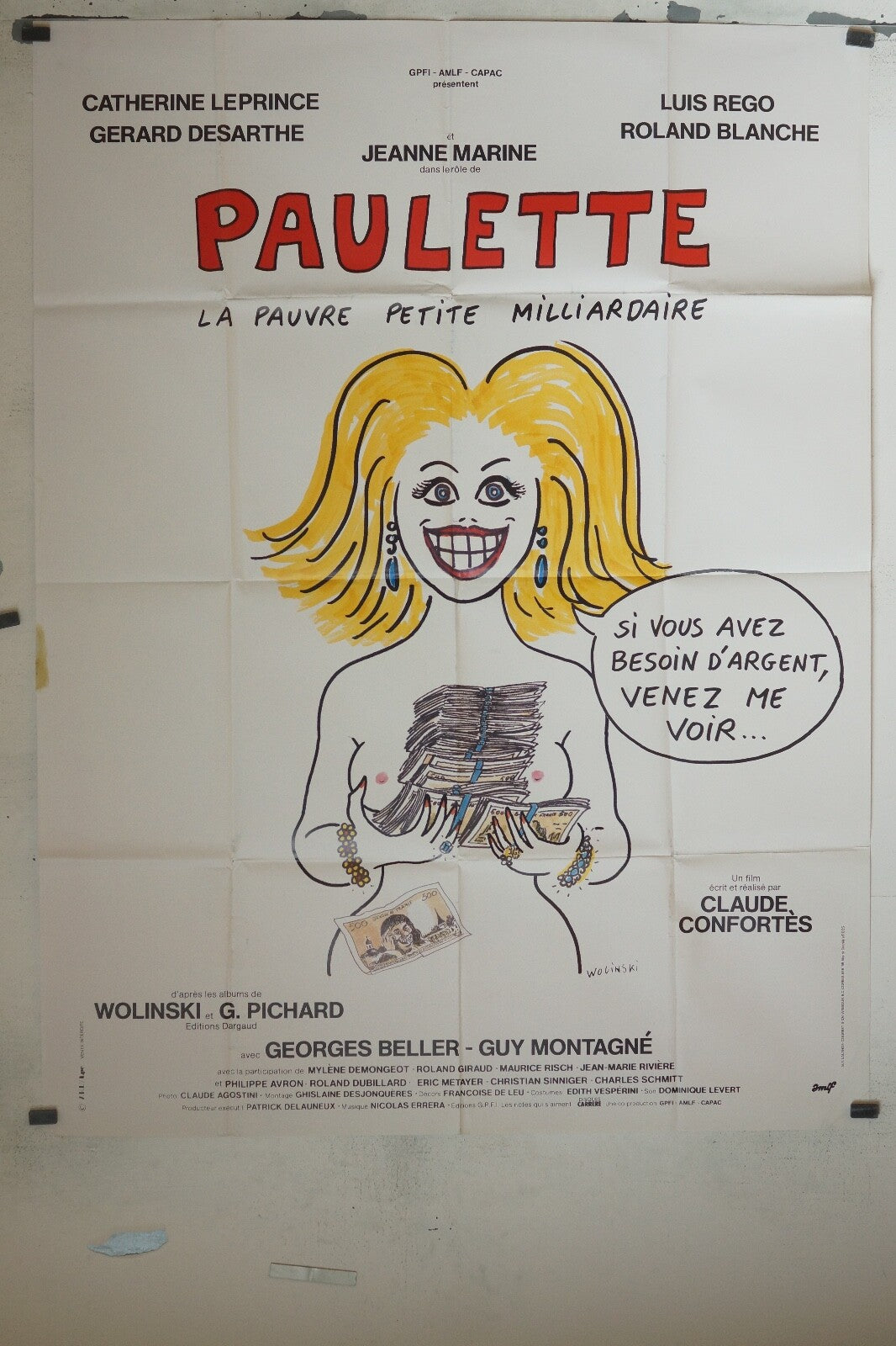 PAULETTE « LA PAUVRE PETITE MILLIARDAIRE » MOVIE POSTER ORIGINAL 120x160
