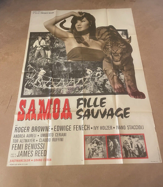 SAMOA FILLE SAUVAGE MOVIE POSTER ORIGINAL (120X160) ROGER BROWNE