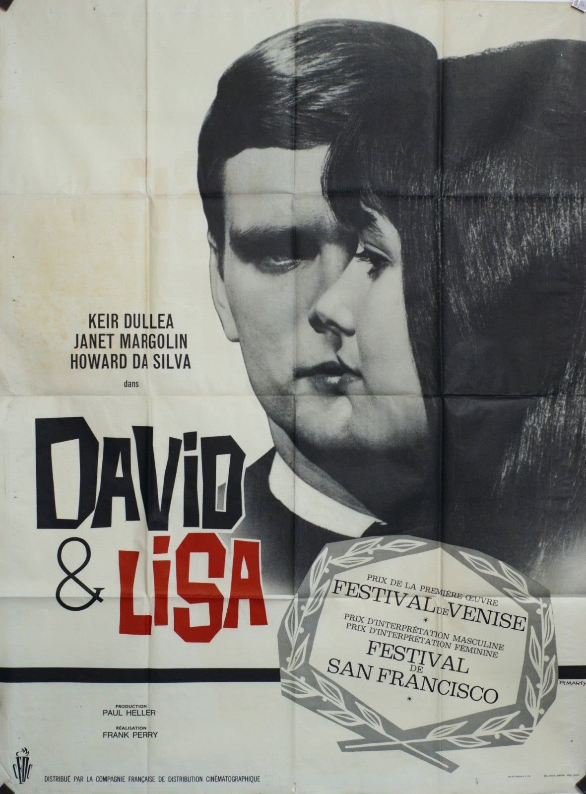 DAVID & LISA  KEIR DULLEA MOVIE POSTER ORIGINAL 120x160