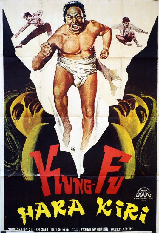KUNG FU HARA KIRI, 1973, Yasuzo MASUMURA ORIGINAL MOVIE POSTER 120X160 J