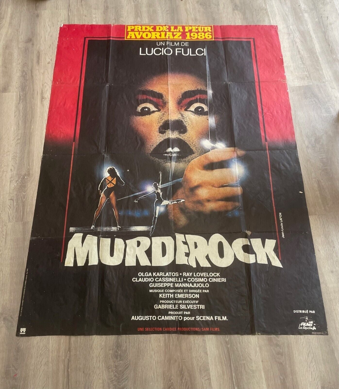 MURDEROCK, MOVIE POSTER ORIGINAL 120x160 , LUCIO FULCI