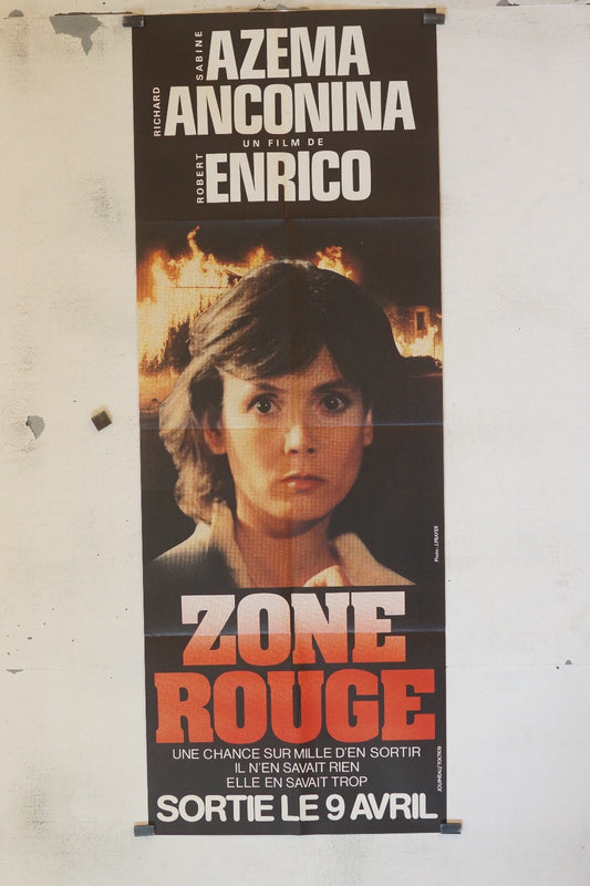 ZONE ROUGE MOVIE POSTER 58X143 SABINE AZEMA, RICHARD ANCONINA