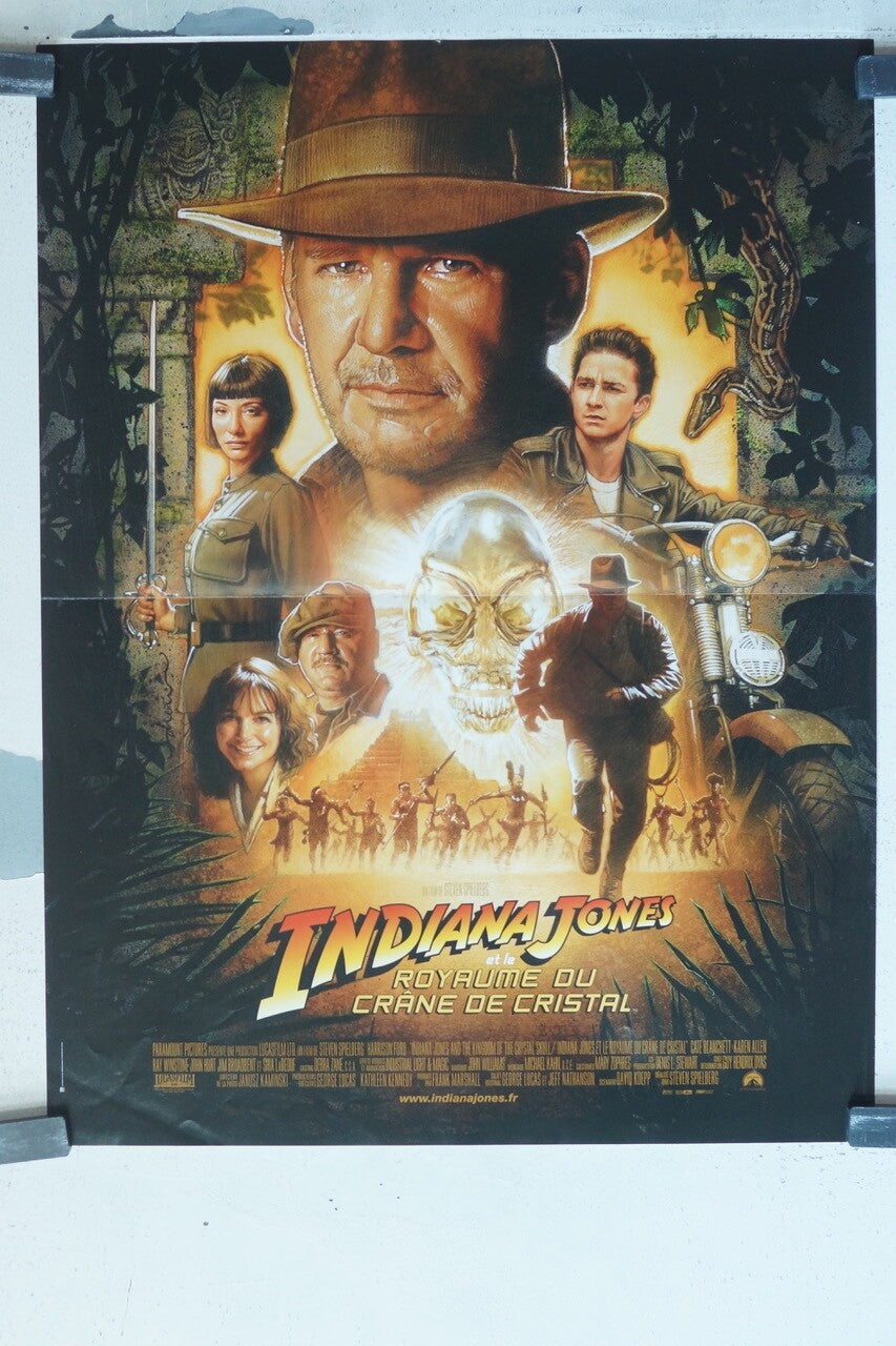 INDIANA JONES ET LE ROYAUME DU CRÂNE MOVIE POSTER ORIGINAL 40x60 SPIELBERG