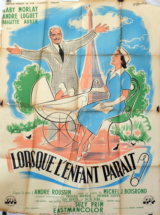 LORSQUE L’ENFANT PARFAIT MOVIE POSTER ORIGINAL 120x160 GABY MORLAY