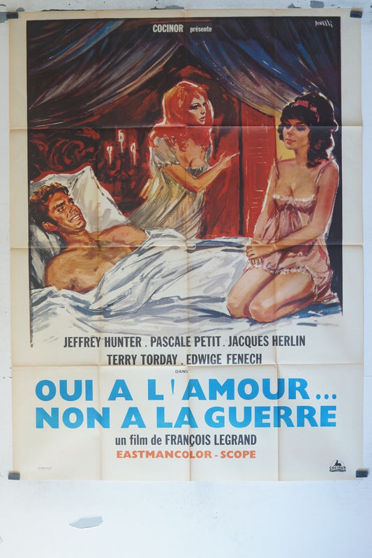 OUI À L’AMOUR …NON À LA GUERRE MOVIE POSTER ORIGINAL 120x160 JEFFREY HUNTER