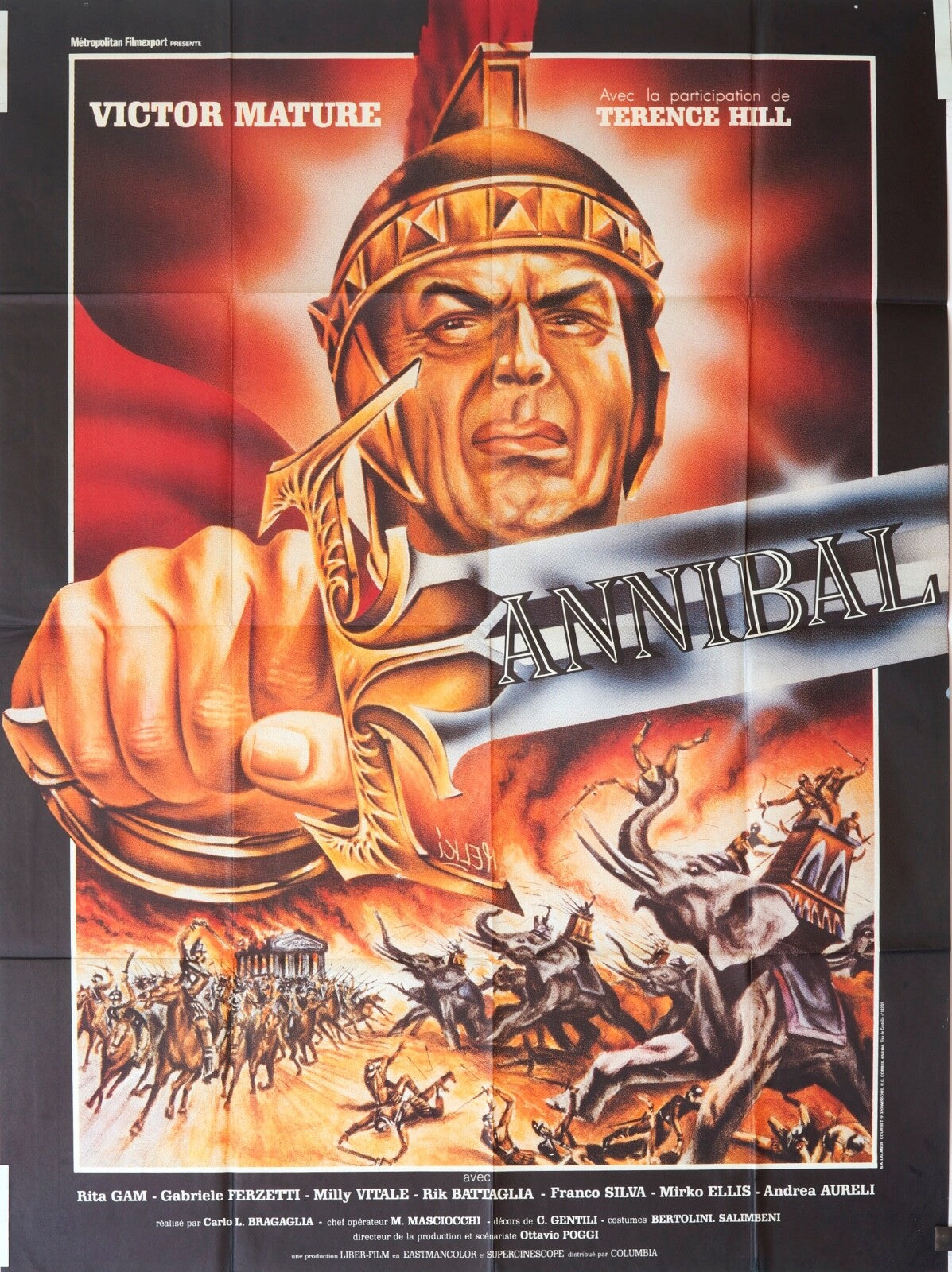 ANNIBAL ORIGINAL MOVIE POSTER 120x160 VICTOR MATURE