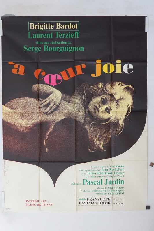 A CŒUR JOIE POSTER ORIGINAL 120x160 BRIGITTE BARDOT