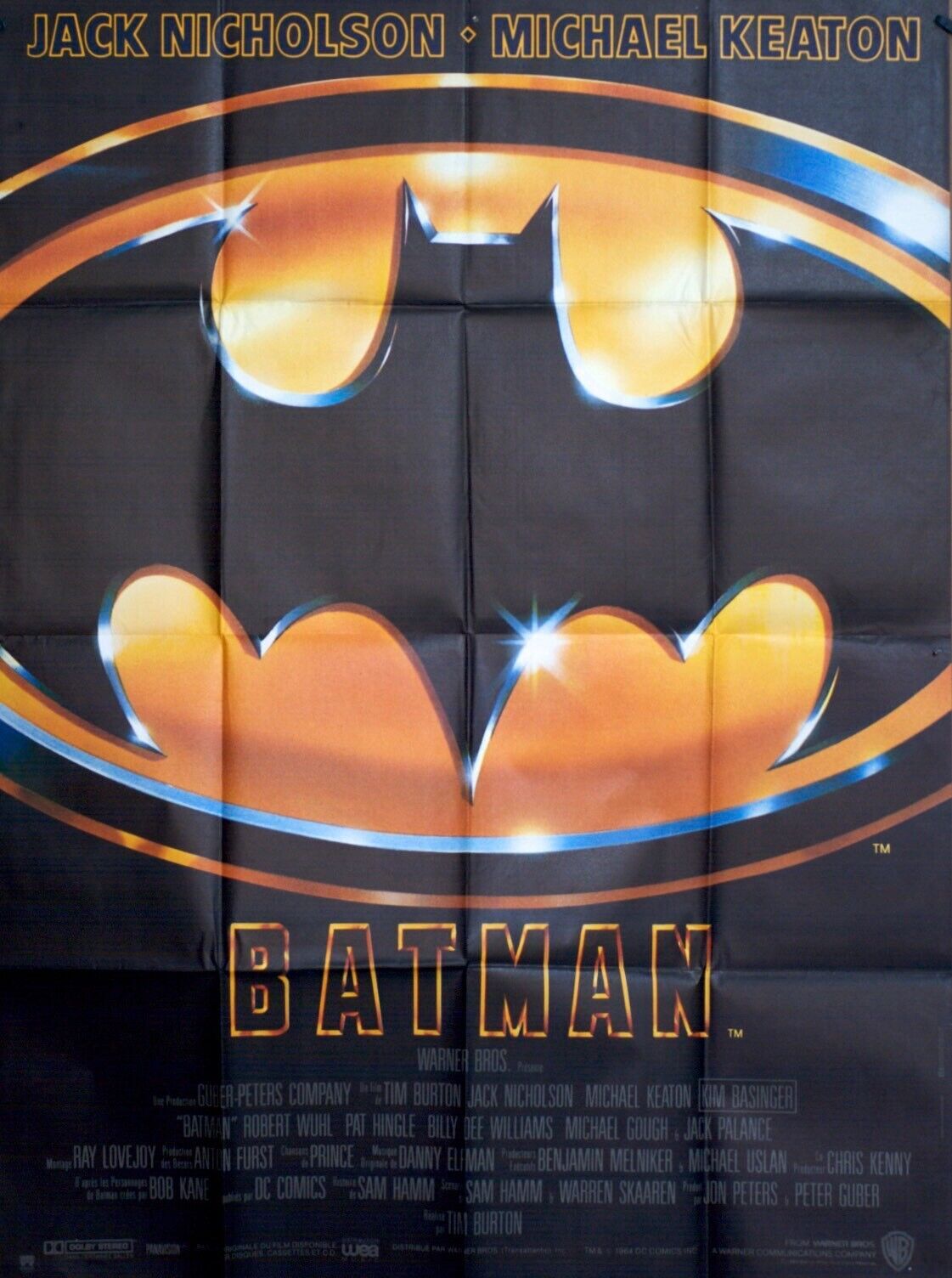 BATMAN MOVIE POSTER ORIGINAL 120x160 JACK NICHOLSON