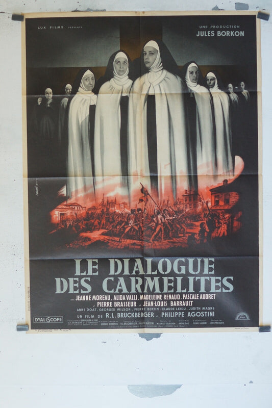 LE DIALOGUE DES CARMELITES POSTER ORIGINAL120x160 JEANNE MOREAU – ALIDA