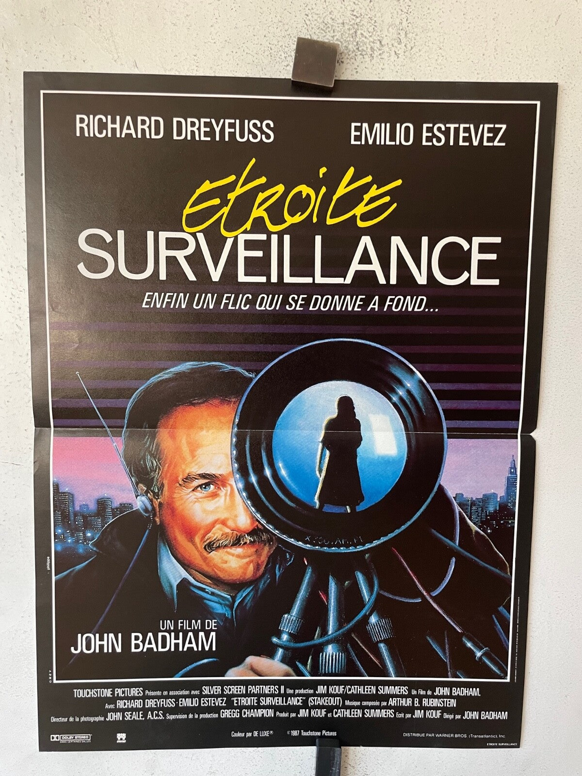 ETROITE SURVEILLANCE POSTER ORIGINAL (40X60) RICHARD DREYFFUS, EMILIO ESTEVEZ